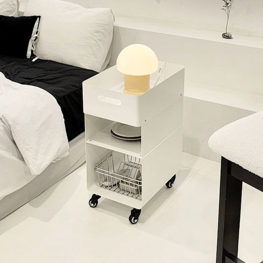 Ferox Steel Mid-Century Rolling Drawer Cart