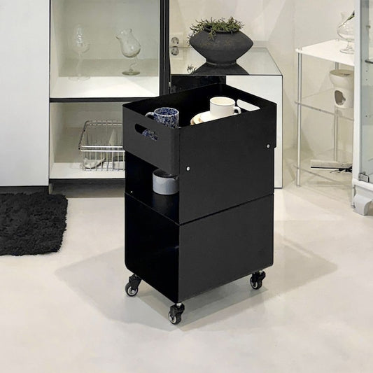 Ferox Steel Mid-Century Rolling Drawer Cart