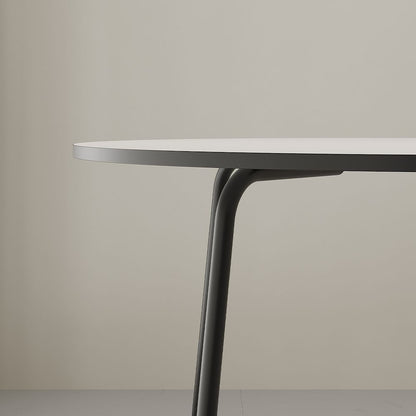 Modern Chrome Round Dining Table - 39.4"