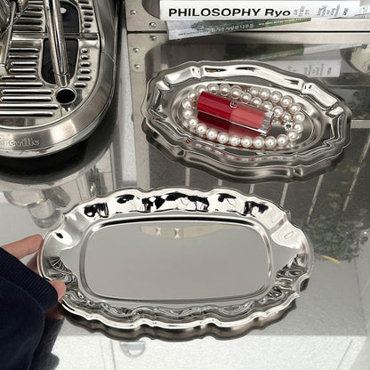 Gothic Ruffle Stainless Steel Tray
