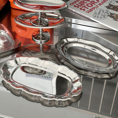 Gothic Ruffle Stainless Steel Tray