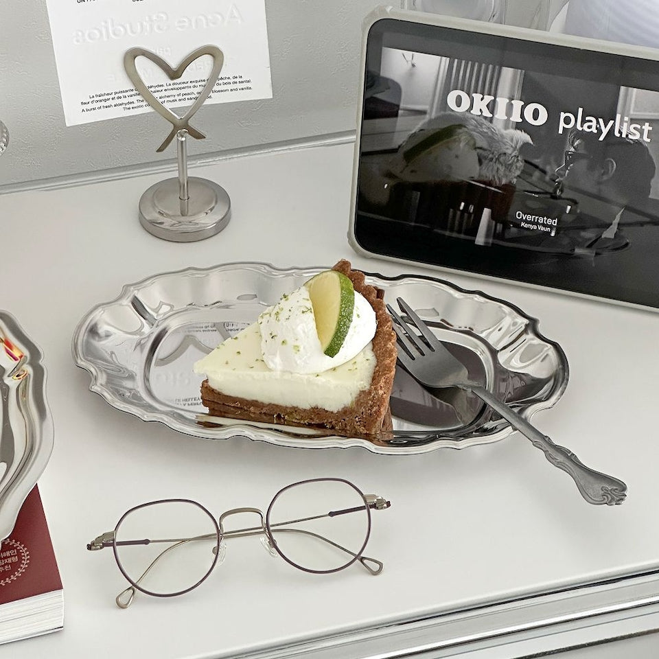 Gothic Ruffle Stainless Steel Tray