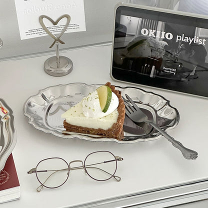 Gothic Ruffle Stainless Steel Tray