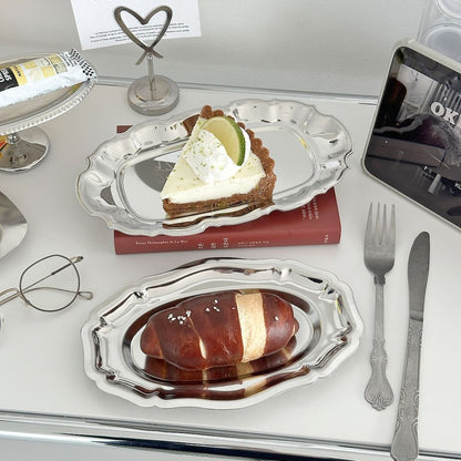 Gothic Ruffle Stainless Steel Tray