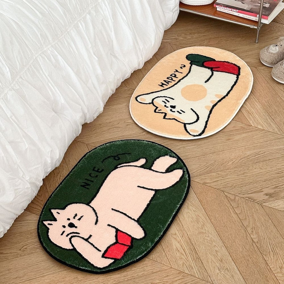Minimal Cat Non-Slip Accent Mat
