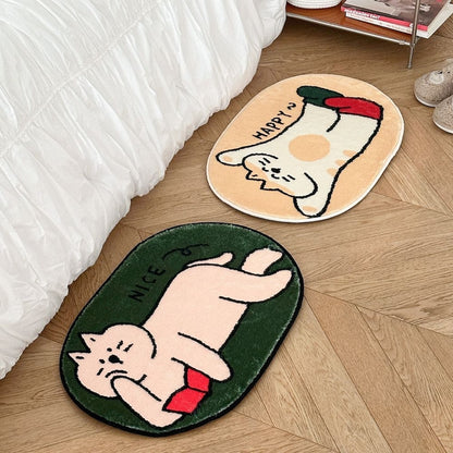 Minimal Cat Non-Slip Accent Mat