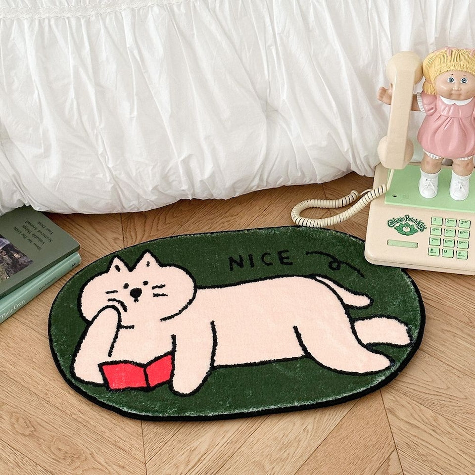 Minimal Cat Non-Slip Accent Mat