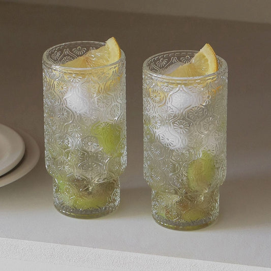 Daisy Stackable Highball Glasses 11.8 fl oz (350 ml), 2P