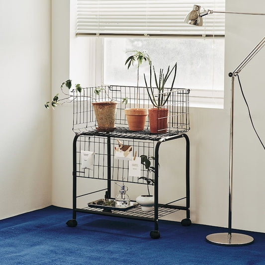 Minimal Rolling Wire Storage Cart