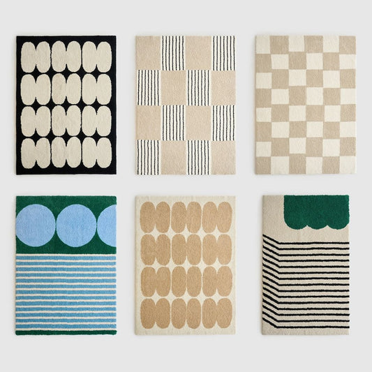 BWTZ Plush Long-Pile Jacquard Area Rug