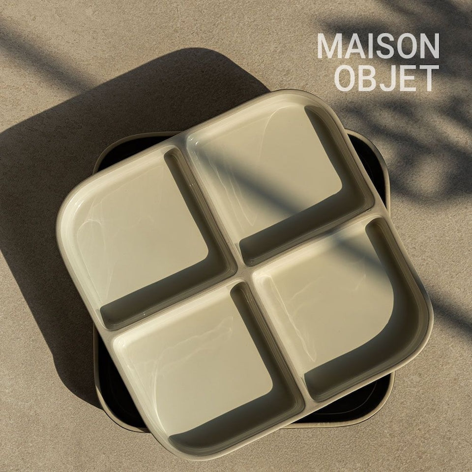 Chagok Square 4-Section Divided Plate