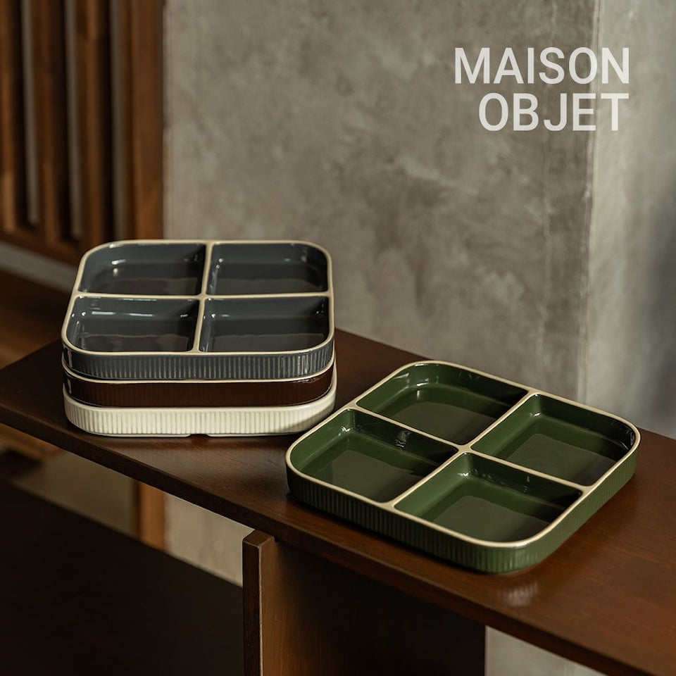 Chagok Square 4-Section Divided Plate