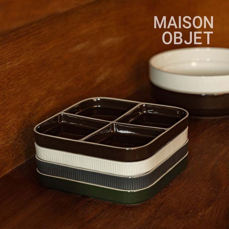 Chagok Square 4-Section Divided Plate