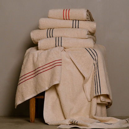 40s Combed Natural Cotton Stripe Towel
