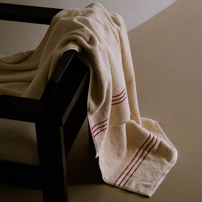 40s Combed Natural Cotton Stripe Towel