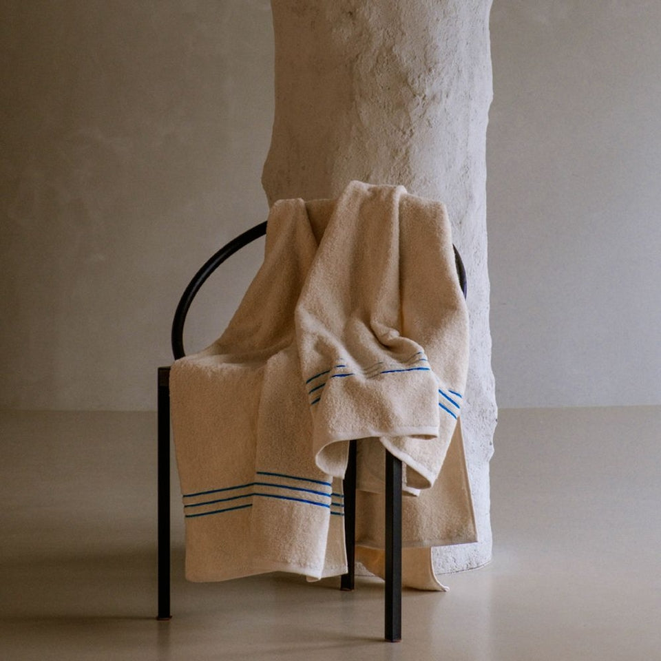 40s Combed Natural Cotton Stripe Towel