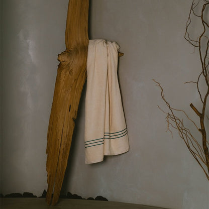 40s Combed Natural Cotton Stripe Towel