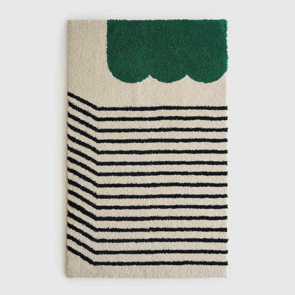 BWTZ Plush Long-Pile Jacquard Area Rug