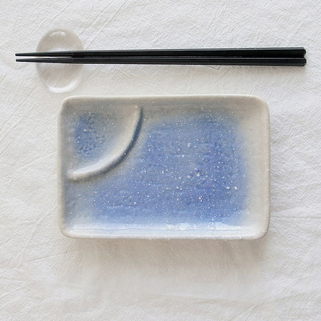 Blue Speckled Divided Plate