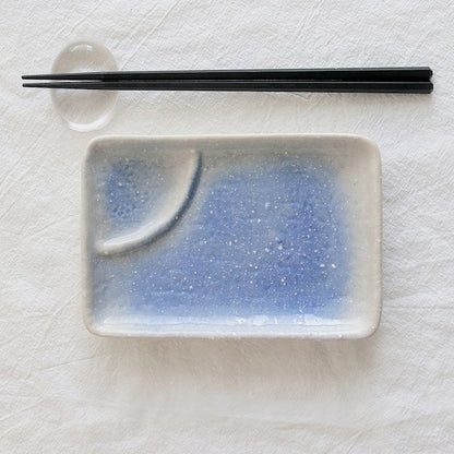 Blue Speckled Divided Plate