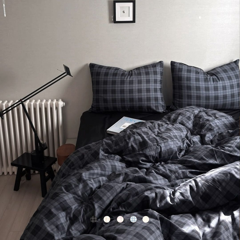 Cloud Check Comforter Set