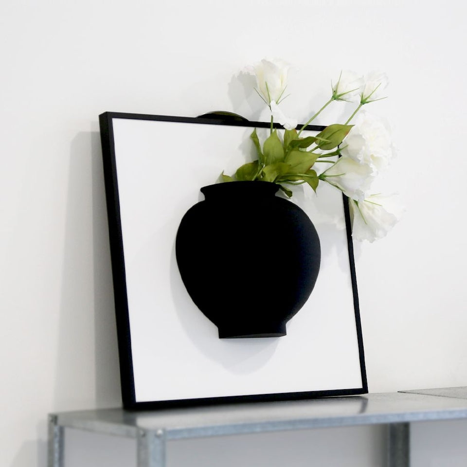 3D Moon Jar Wall Art Frame