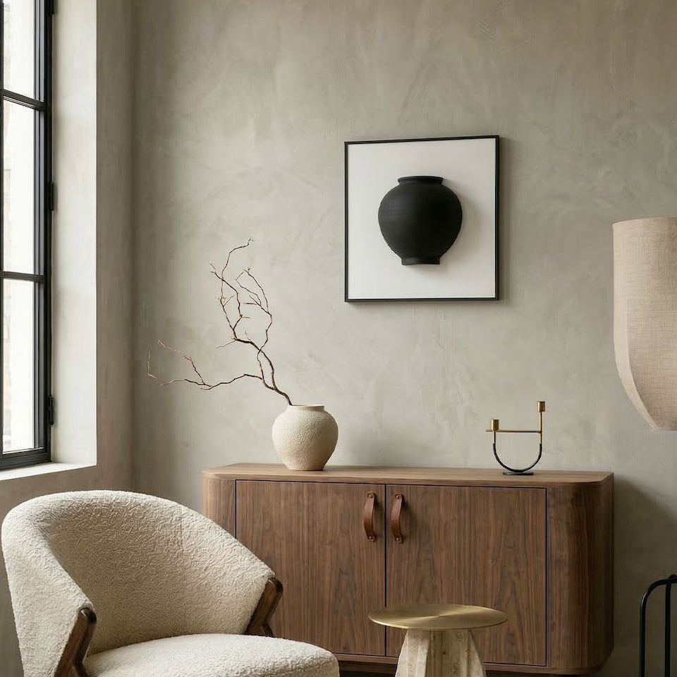 3D Moon Jar Wall Art Frame