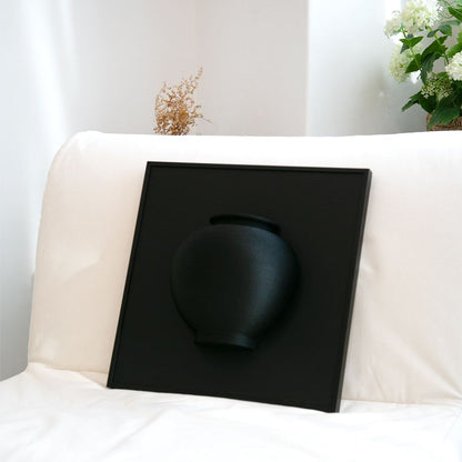 3D Moon Jar Wall Art Frame