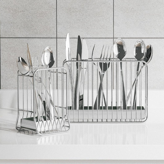Utensil Holder with Drain Tray