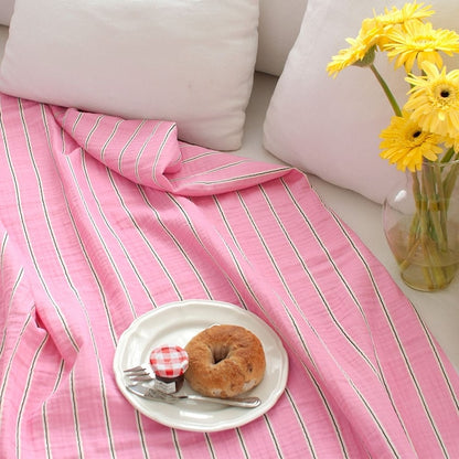 Neon Stripe 3-Layer Gauze Blanket
