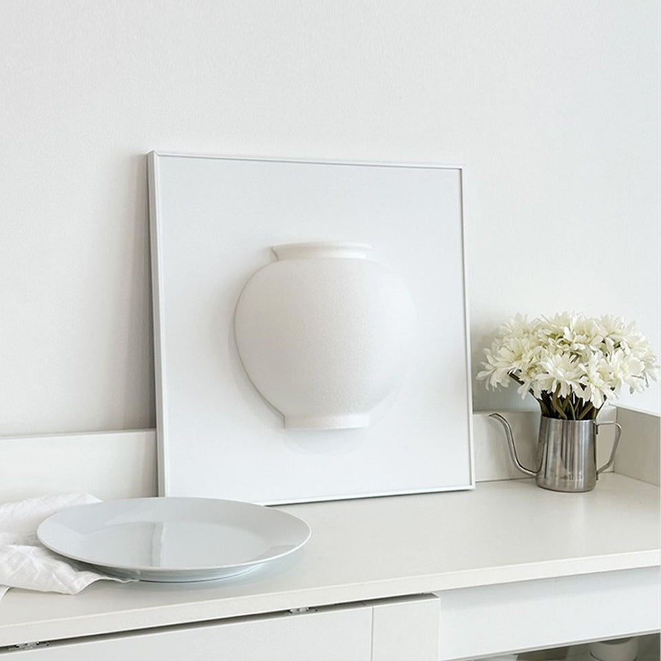 3D Moon Jar Wall Art Frame