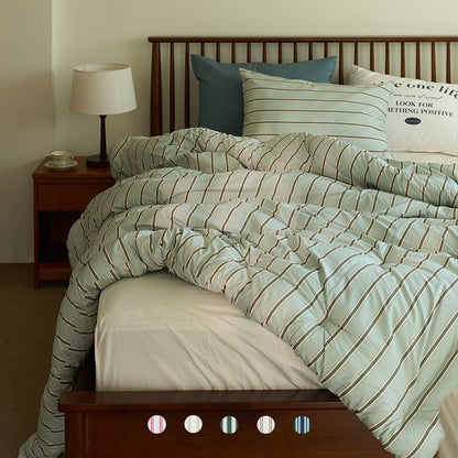 Self-Warming Stripe Comforter Set
