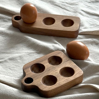Acacia Wood Natural Egg Tray (3-Slot)