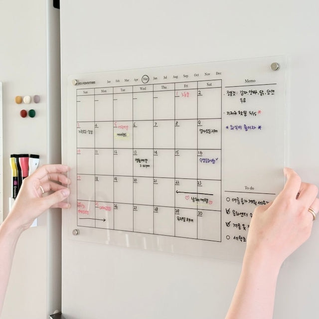 Acrylic Magnetic Memo & Planner Board