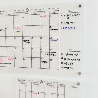 Acrylic Magnetic Memo & Planner Board