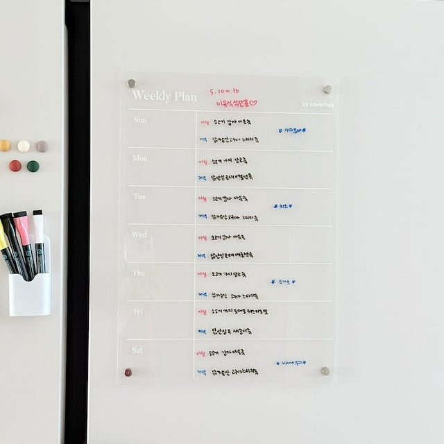 Acrylic Magnetic Memo & Planner Board