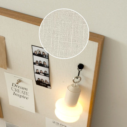 Wood-Framed Linen Magnetic Board