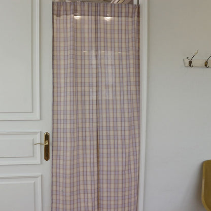 Vintage Check Door Curtain