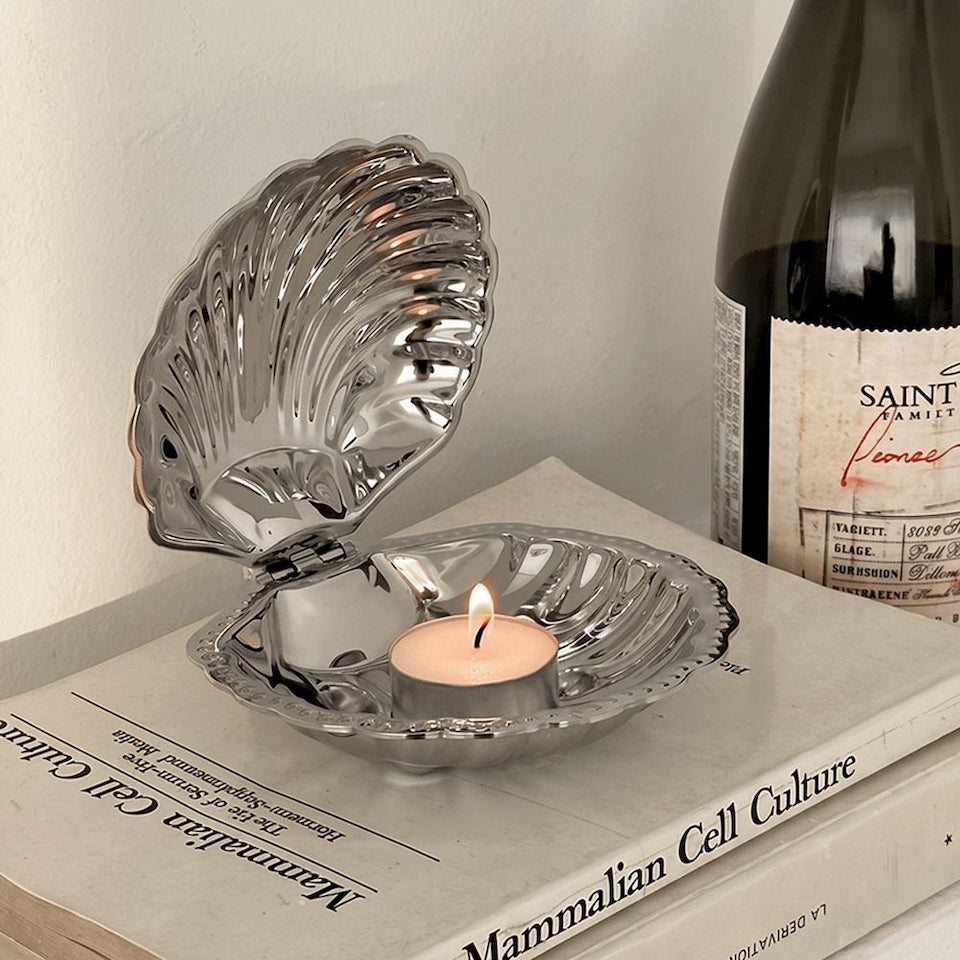 Vintage Stainless Steel Shell Tray