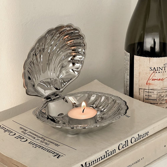 Vintage Stainless Steel Shell Tray