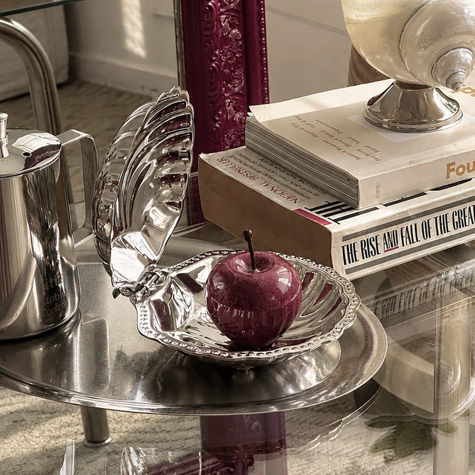 Vintage Stainless Steel Shell Tray