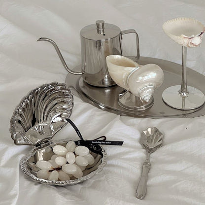 Vintage Stainless Steel Shell Tray