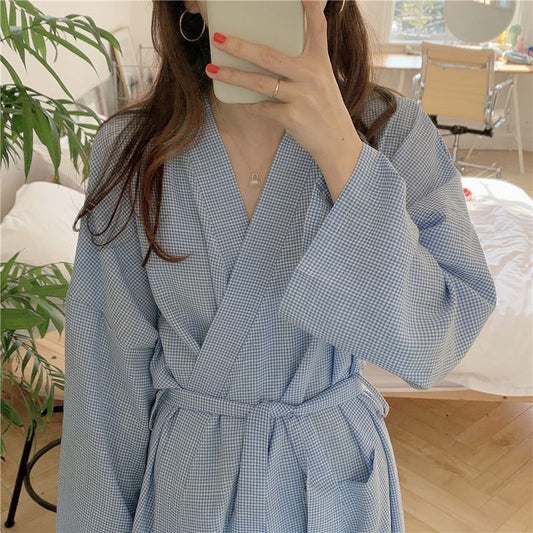 Gingham Lounge Robe