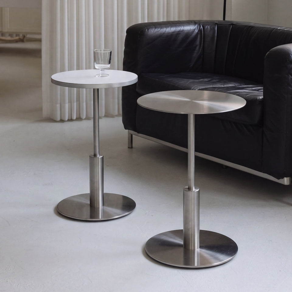 Stainless Pedestal Side Table