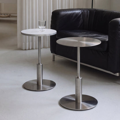 Stainless Pedestal Side Table